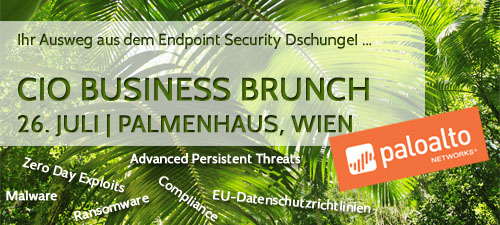 Einladung zum CIO Business Brunch - Ihr Ausweg aus dem Endpoint Security Dschungel
